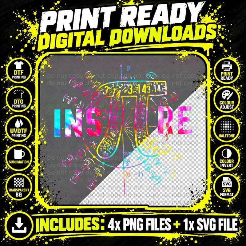 Tie Dye Inspire Pi 3 14 Day Greek Symbol Math Teacher 3 Png SVG Digital Bundle