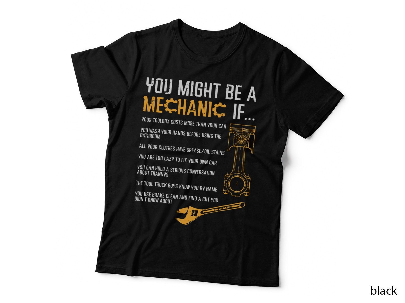 You Might Be a Mechanic If Funny Car Auto Engine Garage Men T-Shirt