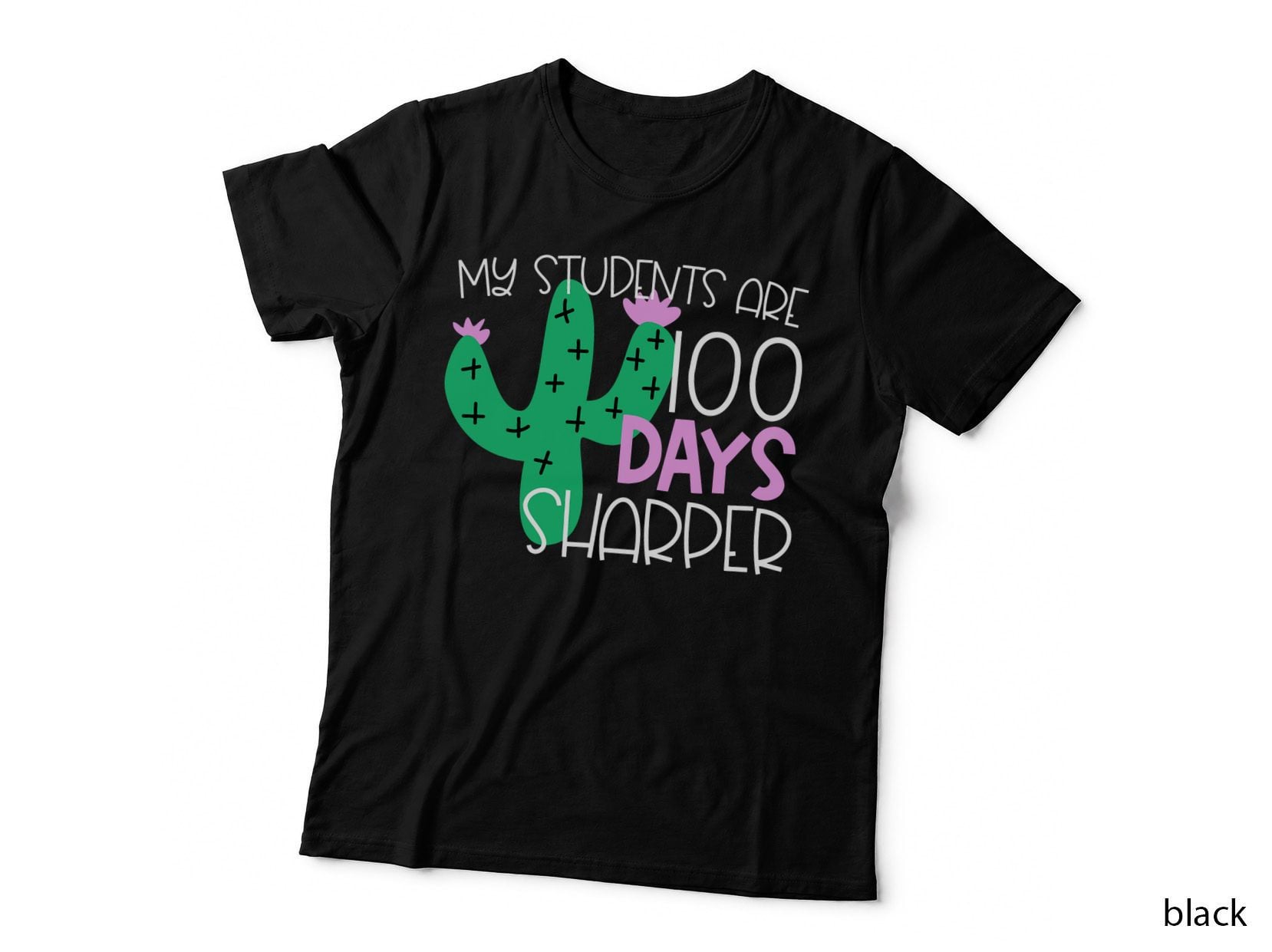 100 Days Cactus Teacher T-Shirt, 100th Day of School, Teacher Appreciation