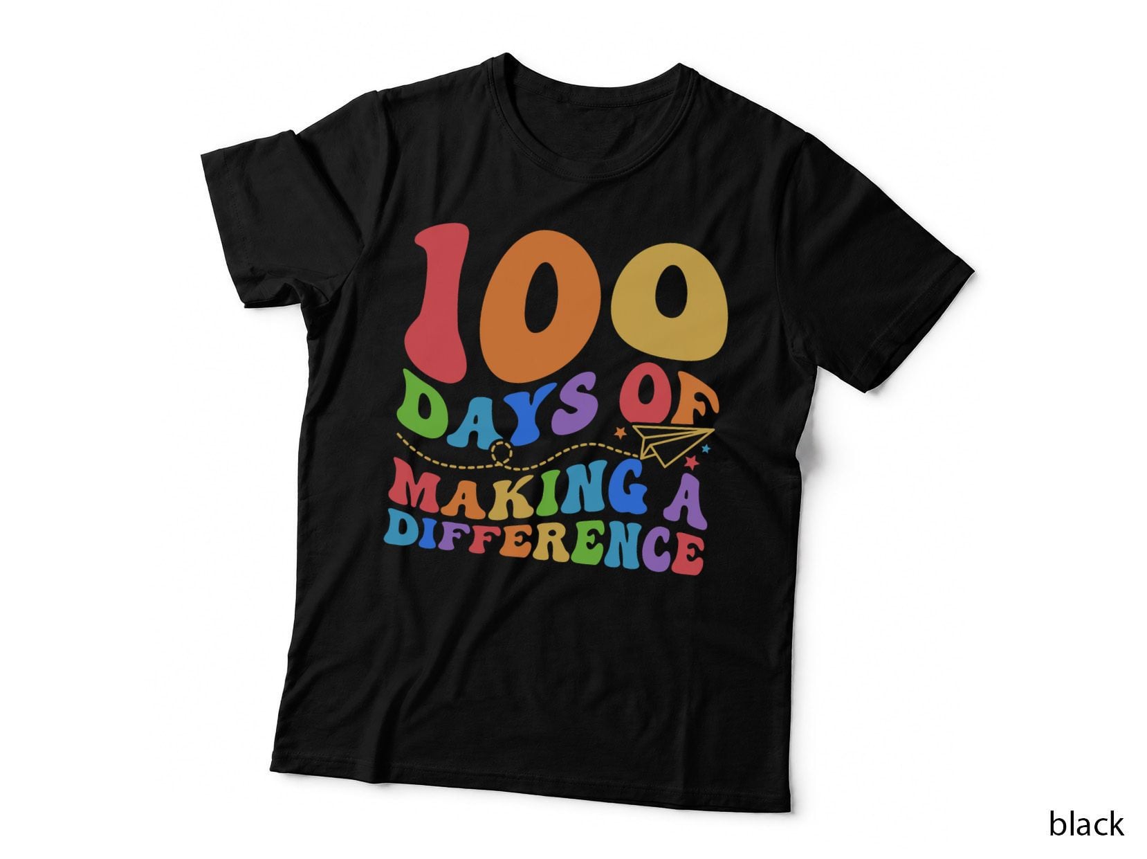 100 Days of Making Difference 100th Day School Teacher Kids T-Shirt