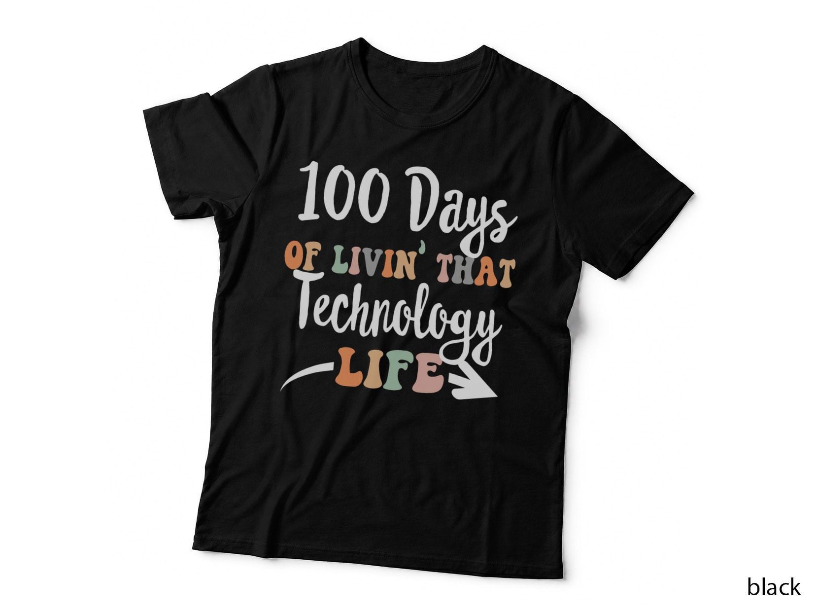 100 Days of Technology 100th Day of School for Tech Teacher T-Shirt