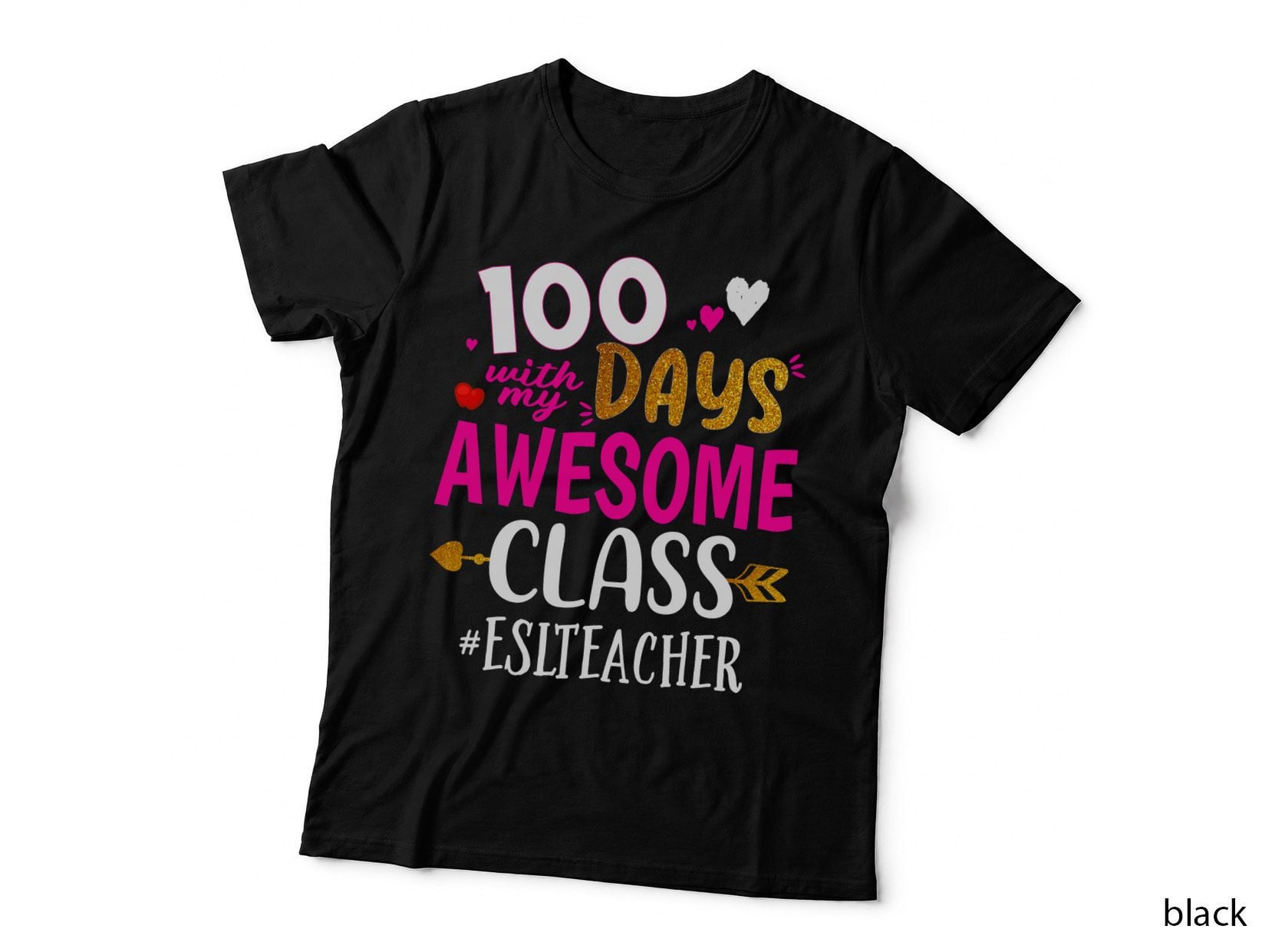100 Days with My Awesome Class ESL Teacher School T-Shirt