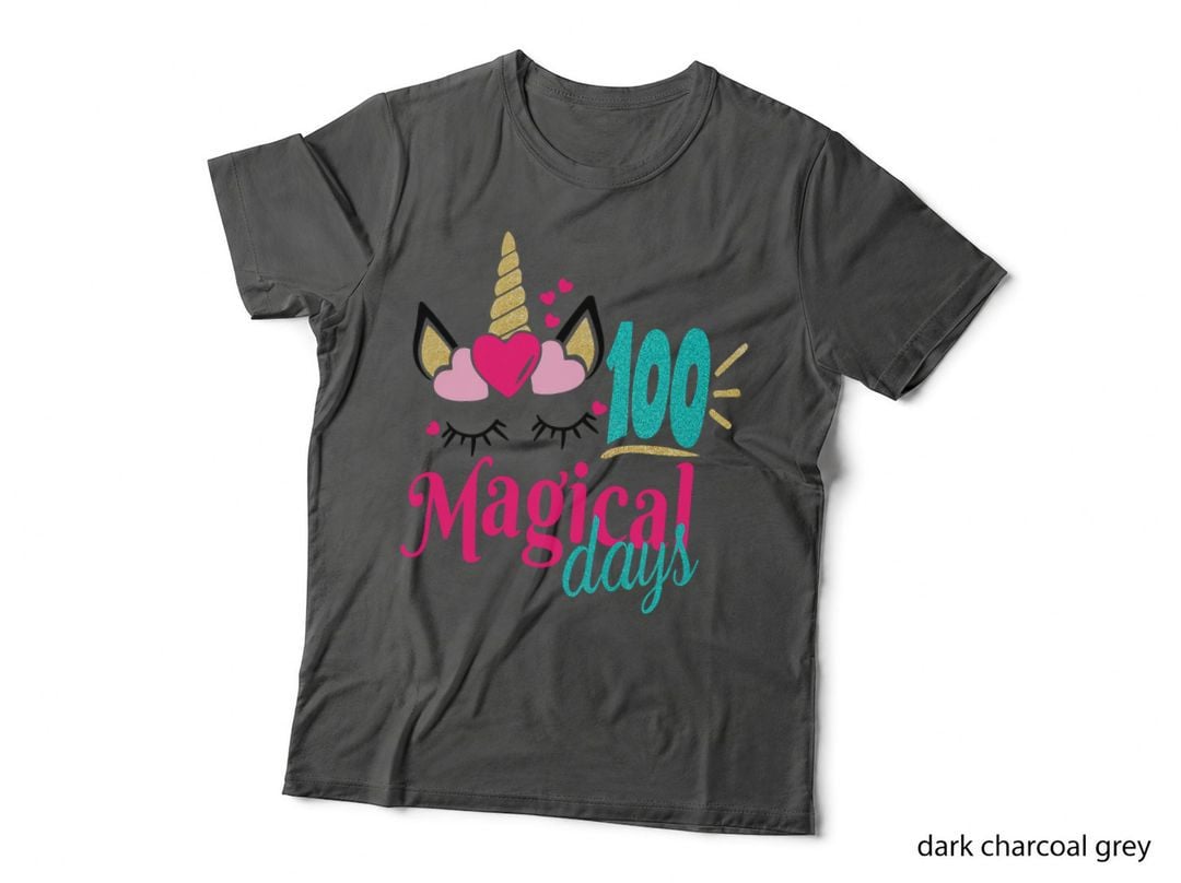 100 Magical Days of School Unicorn 100th Day Teacher Kids T-Shirt