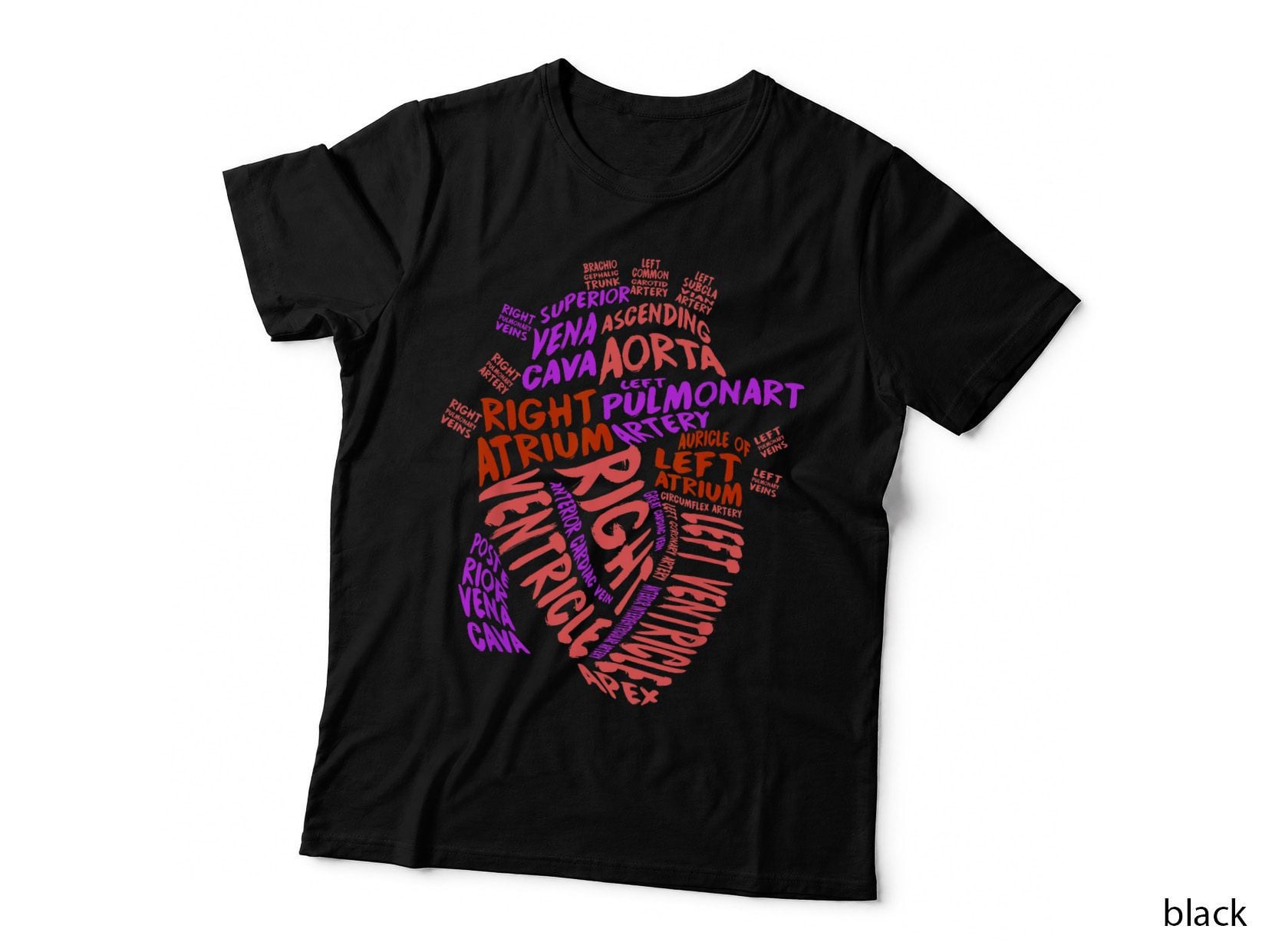 Anatomical Human Heart Cardiology Medical Cardiac Nurse T-Shirt