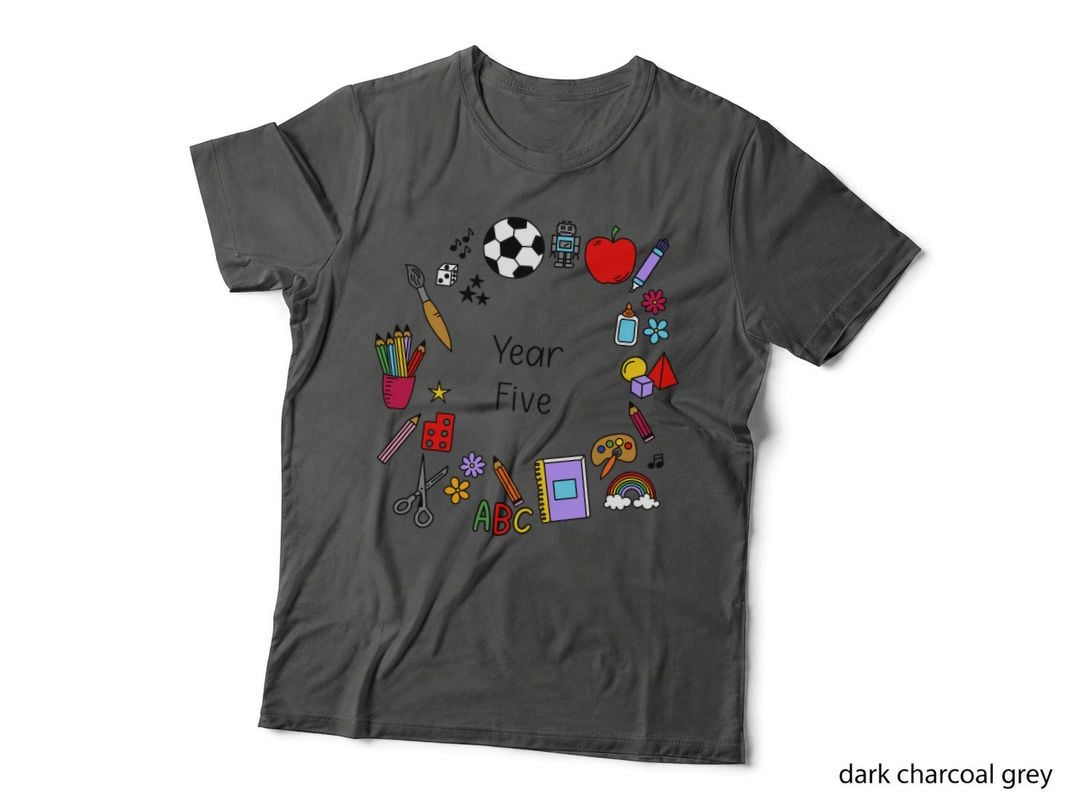 Back to School Year Five Student Teacher Supplies T-Shirt
