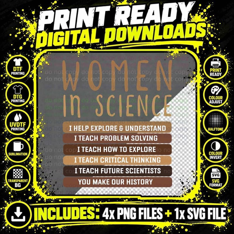 Belong in Science Design for Biology & Physics Teacher Png SVG Digital Bundle