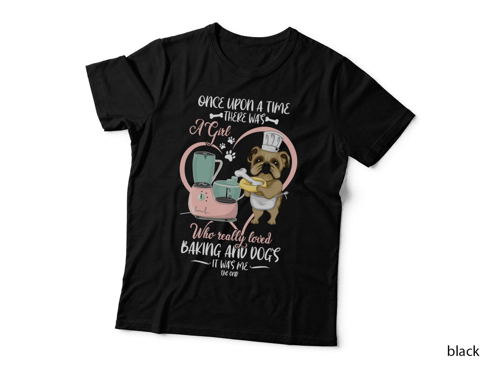 Bulldog Chef T-Shirt, Cooking Animal Art, Pet Lover Apparel