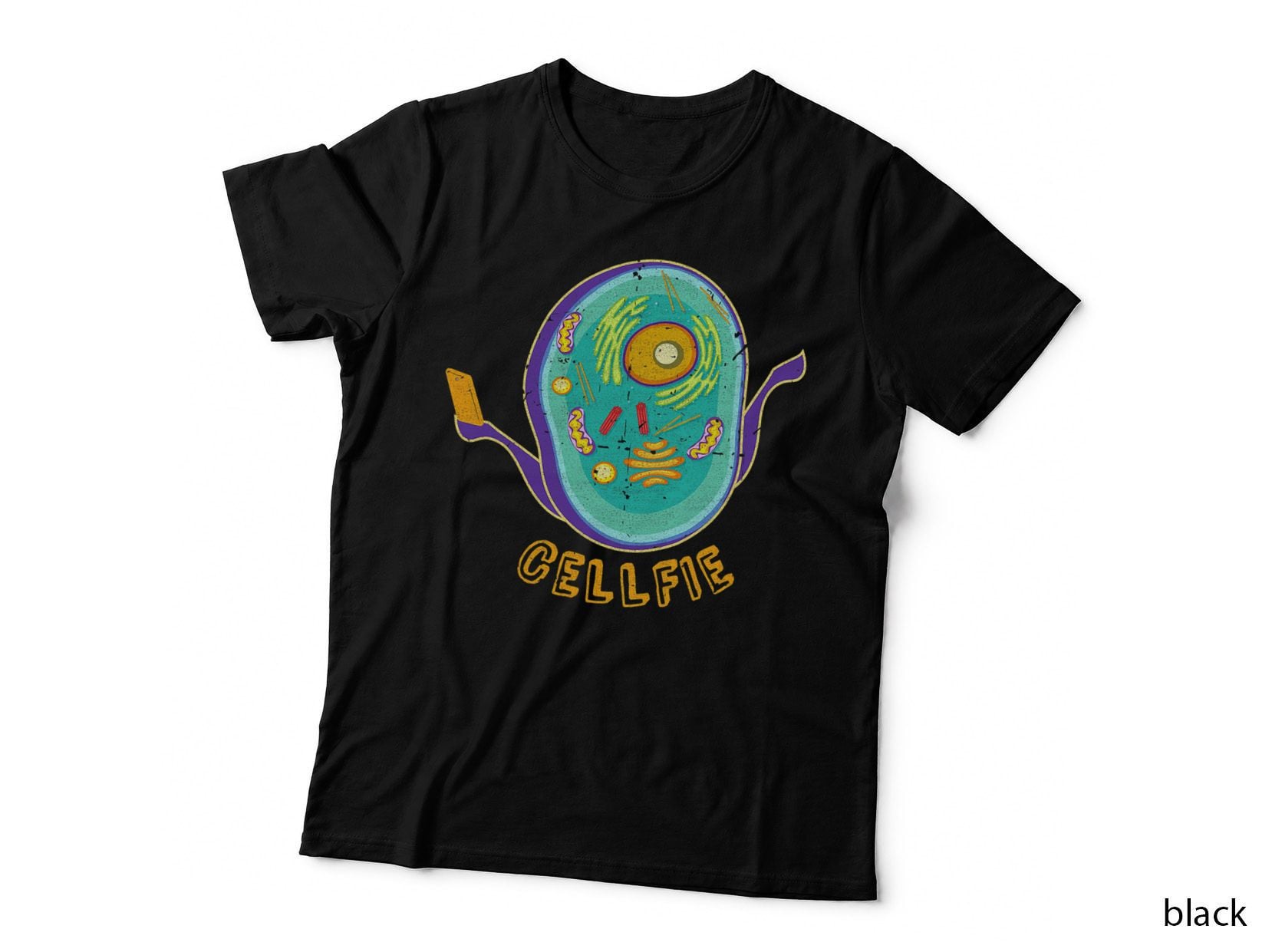 Cellfie Cellular Biology Teacher Science Student Retro Funny T-Shirt