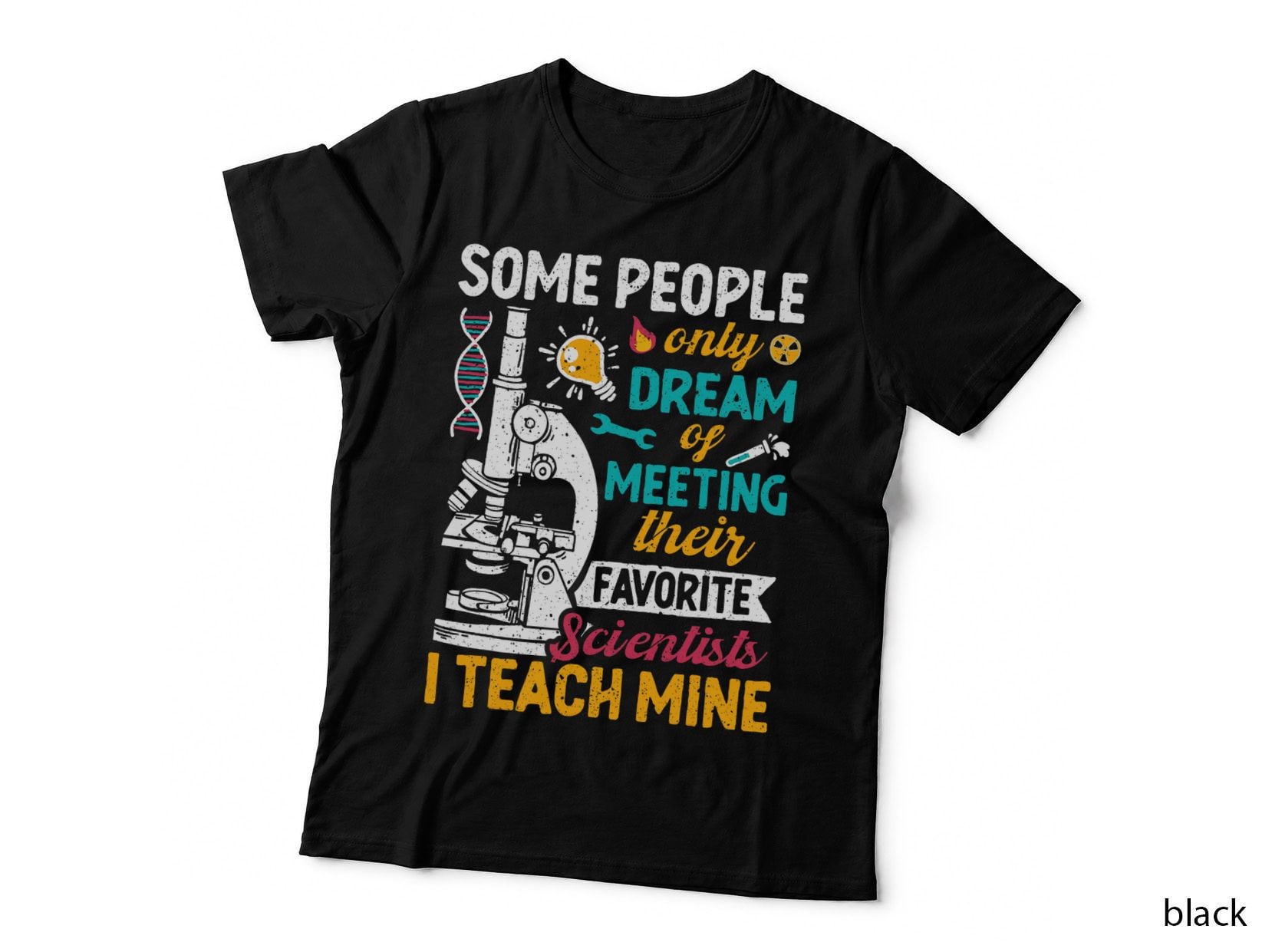 Chemistry Biology Science Teacher Microscope T-Shirt