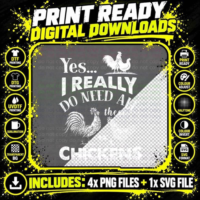 Chickens Farmer T-Shirt, Farm Life Style Png SVG Digital Bundle