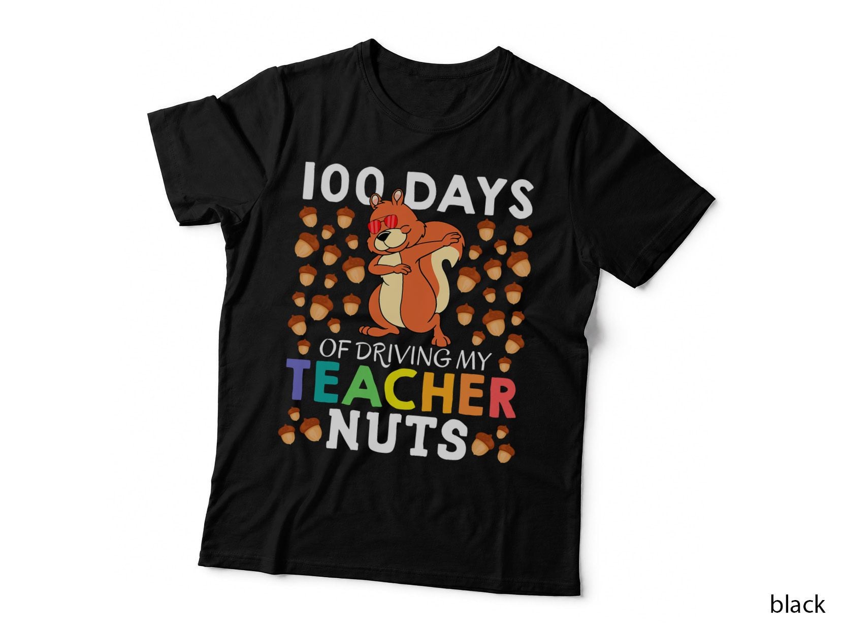Dabbing Squirrel T-Shirt, Funny Animal Print, Teacher Appreciation