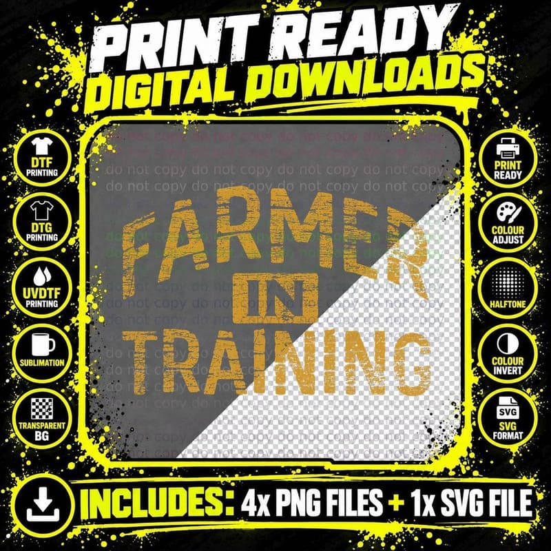 Farm Gift Farming Lover Future Farmer T-Shirt Png SVG Digital Bundle
