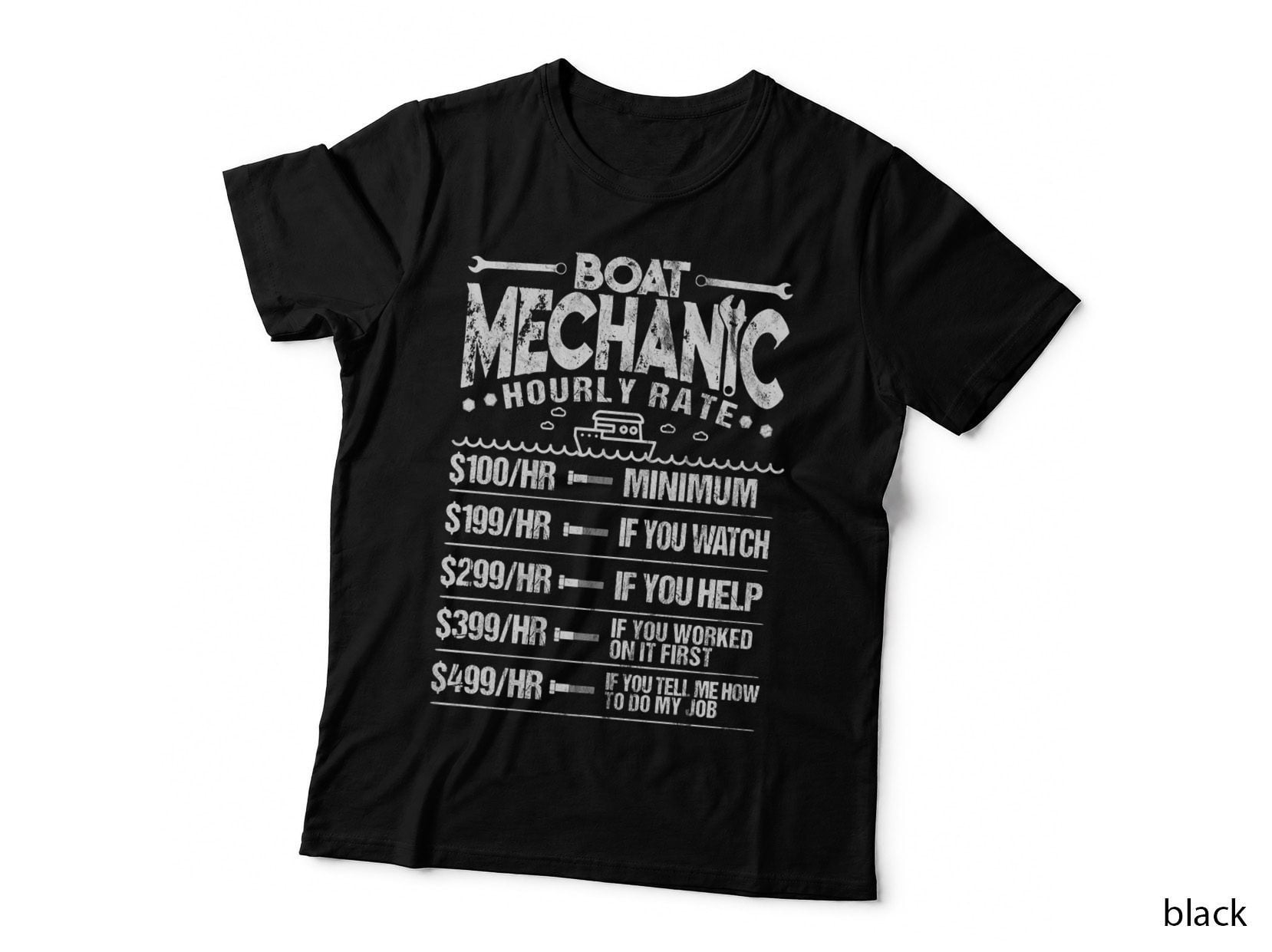 Funny Boat Mechanic Boat Owners Marine Technicians Boating T-Shirt