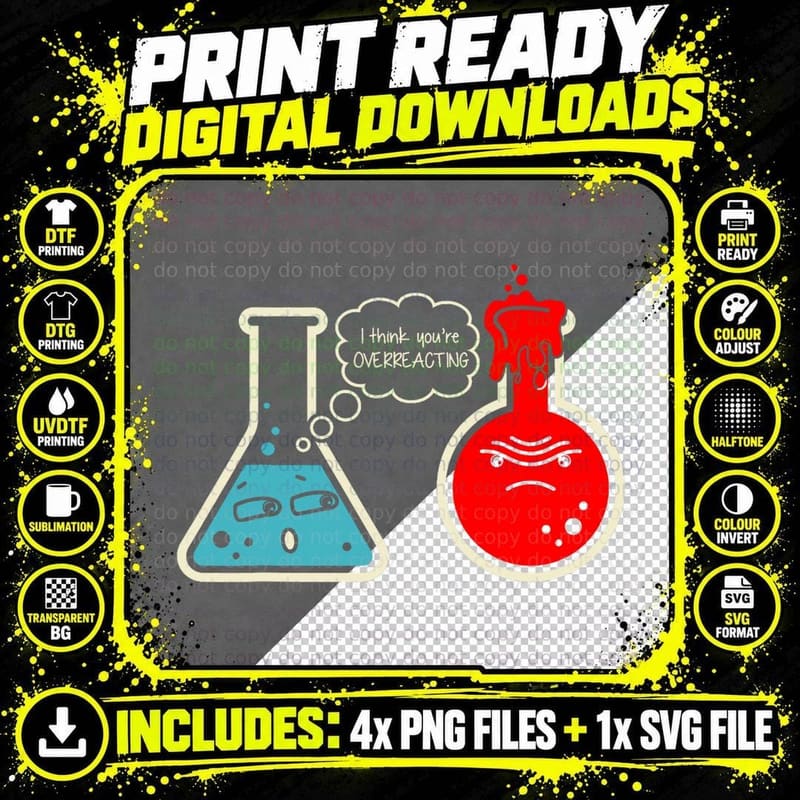 Funny Chemistry for Men Women Science Lover Students Png SVG Digital Bundle