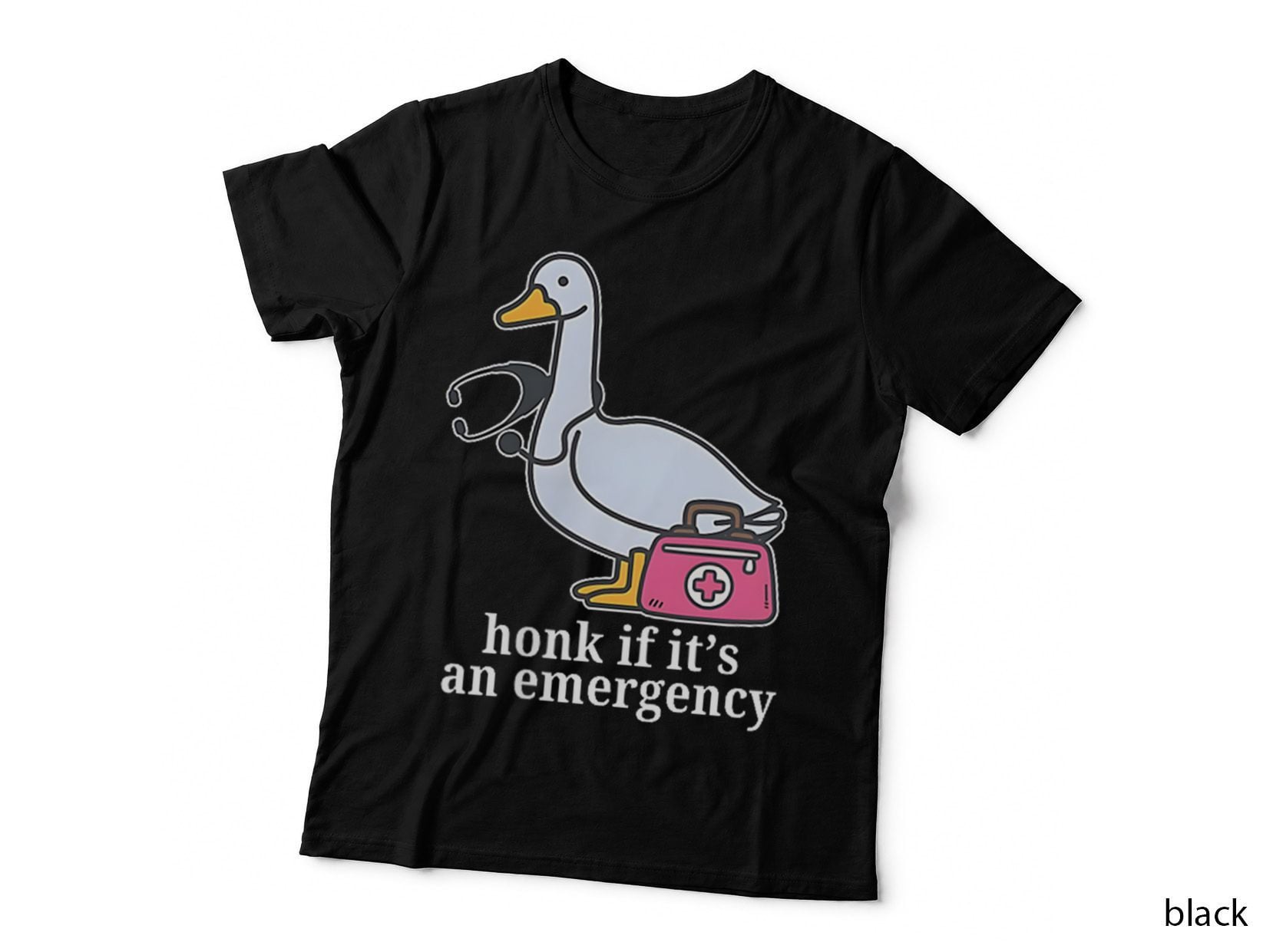 Funny Nurse Goose Honk It's an Emergency Medical Humor Healthcare Gift T-Shirt