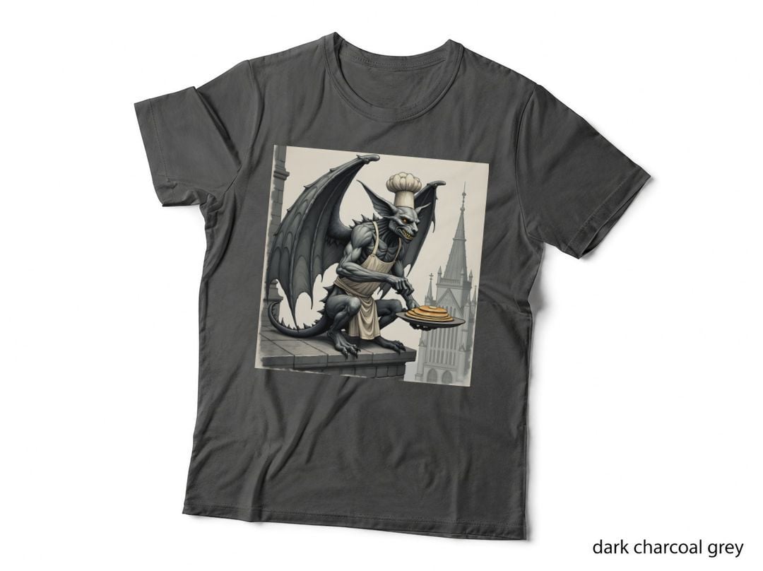 Gargoyle Chef Flipping Pancakes T-Shirt