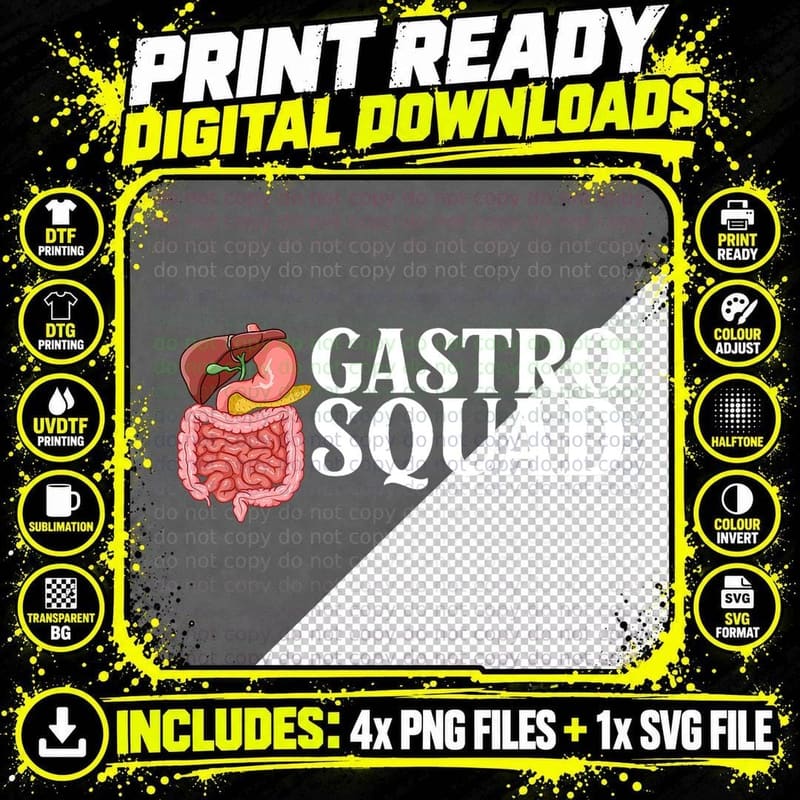 Gastroenterology Gastro Doctor Pediatrics Medical Nurse Png SVG Digital Bundle