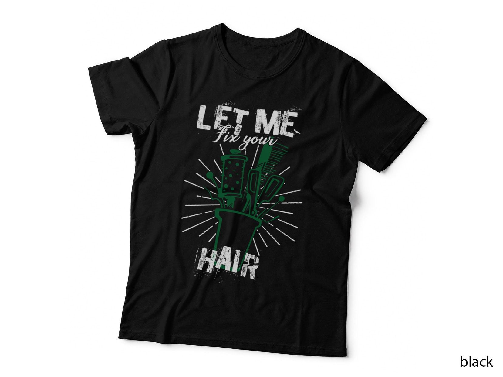 Hair Stylist Tools T-Shirt, Vintage Barber Shop, Retro Hairdresser Print