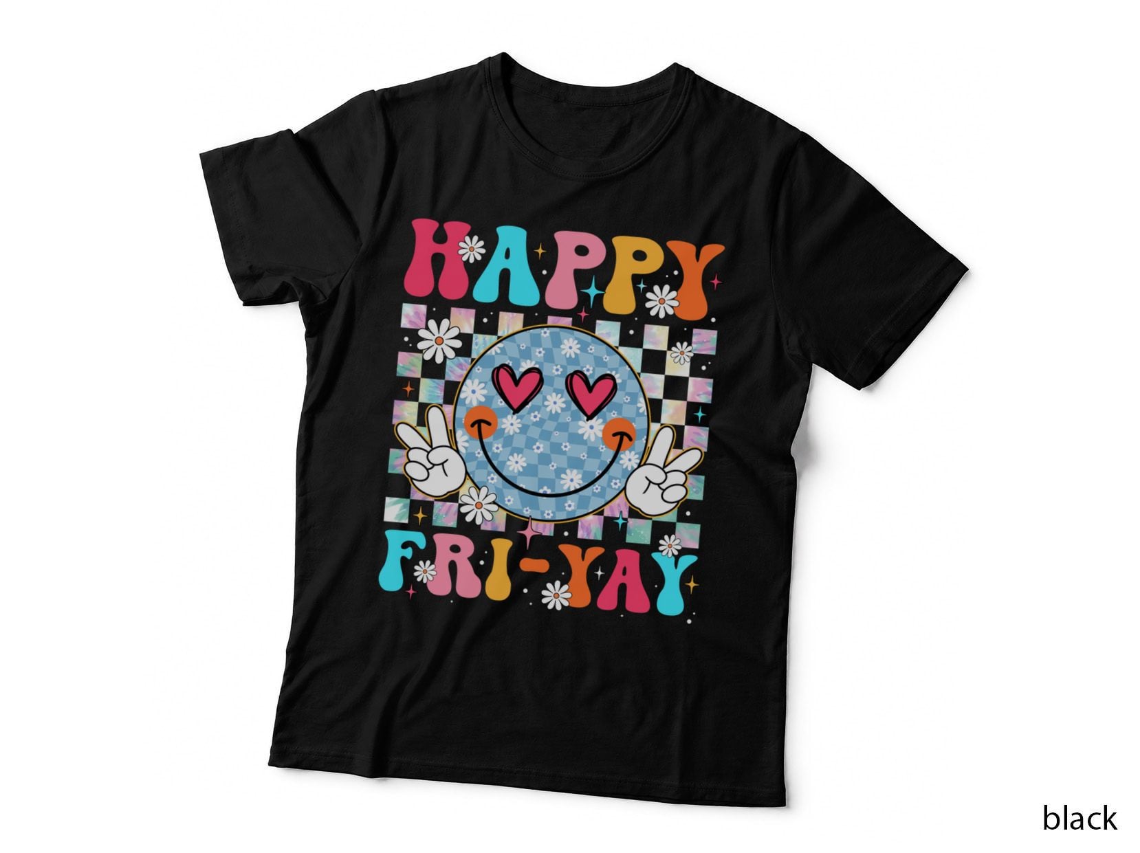 Happy Fri-Yay Friday Lovers Fun Teacher TGIF Smile Face Gift T-Shirt