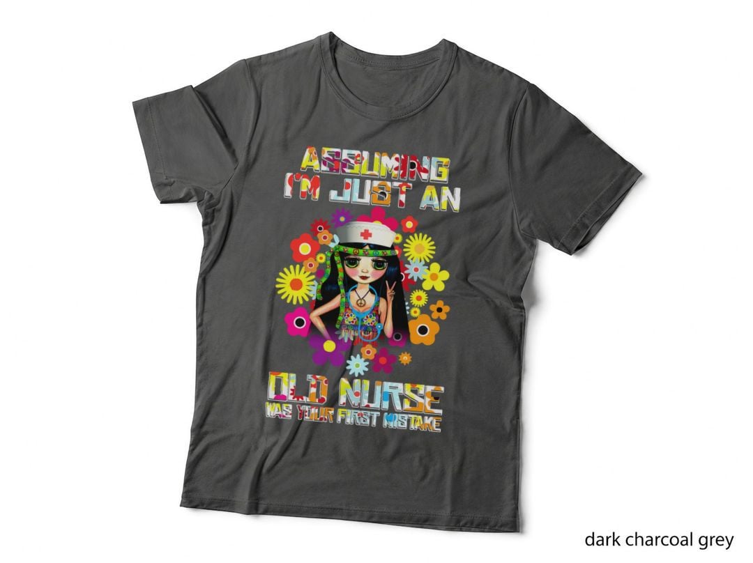 Hippie Nurse T-Shirt, Groovy 60s Style, Retro Nurse Print