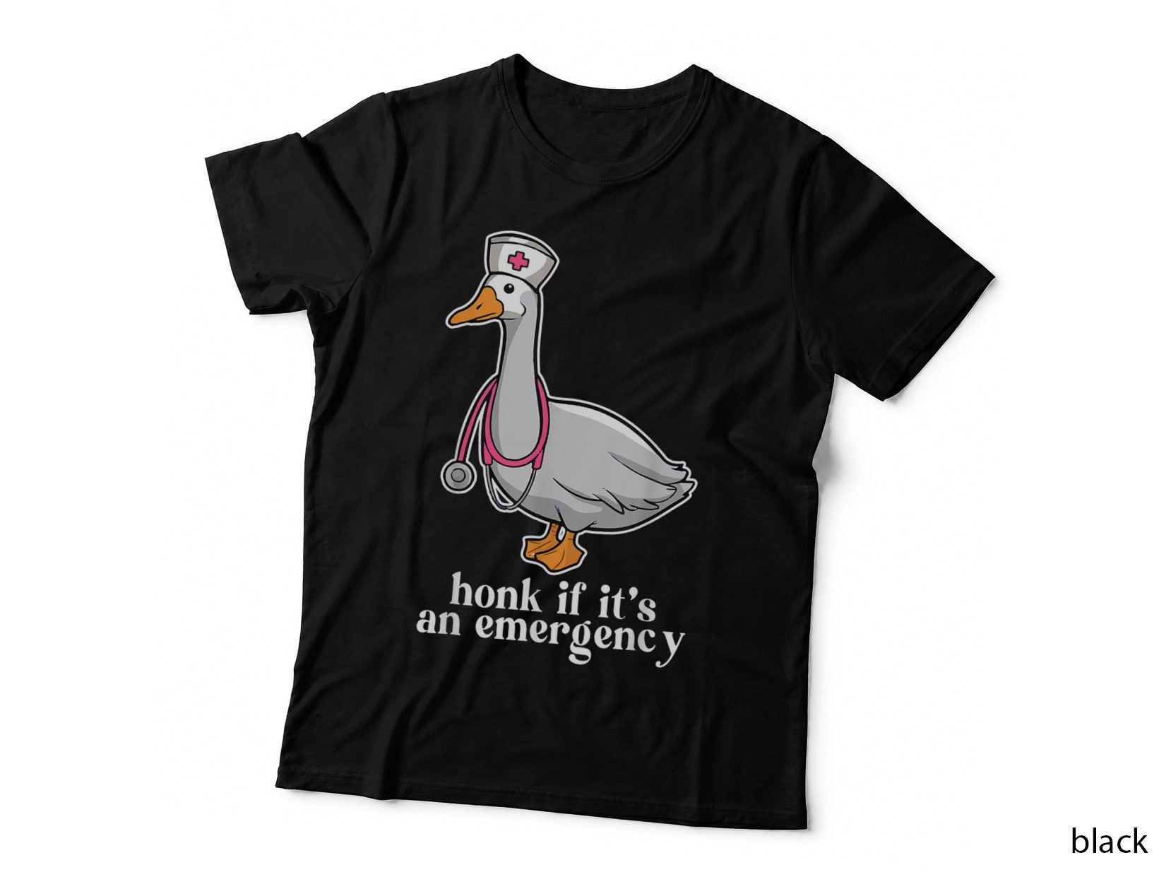 Honk If It's an Emergency Funny Nurse Goose Medical Humor T-Shirt