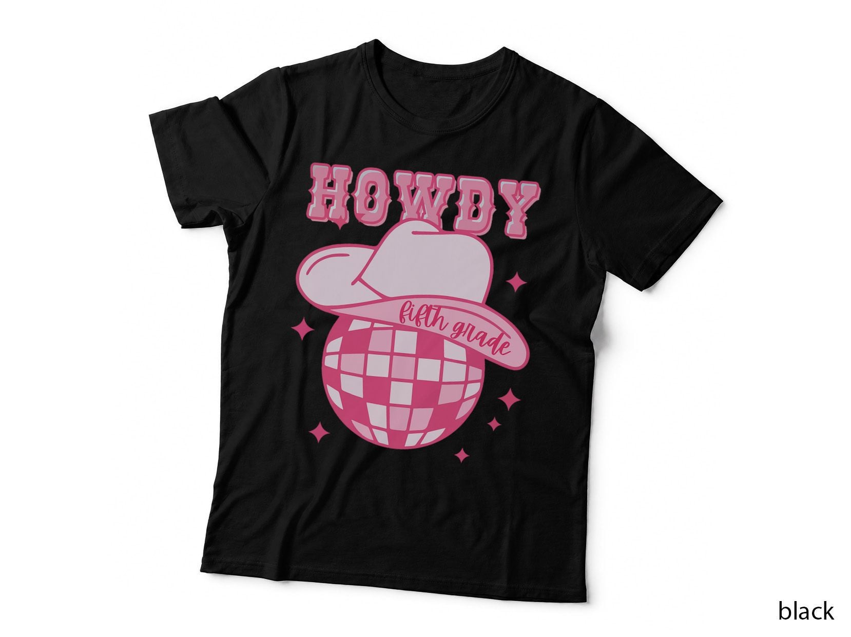 Howdy Fifth Grade Disco Cowboy Back to School Teacher T-Shirt