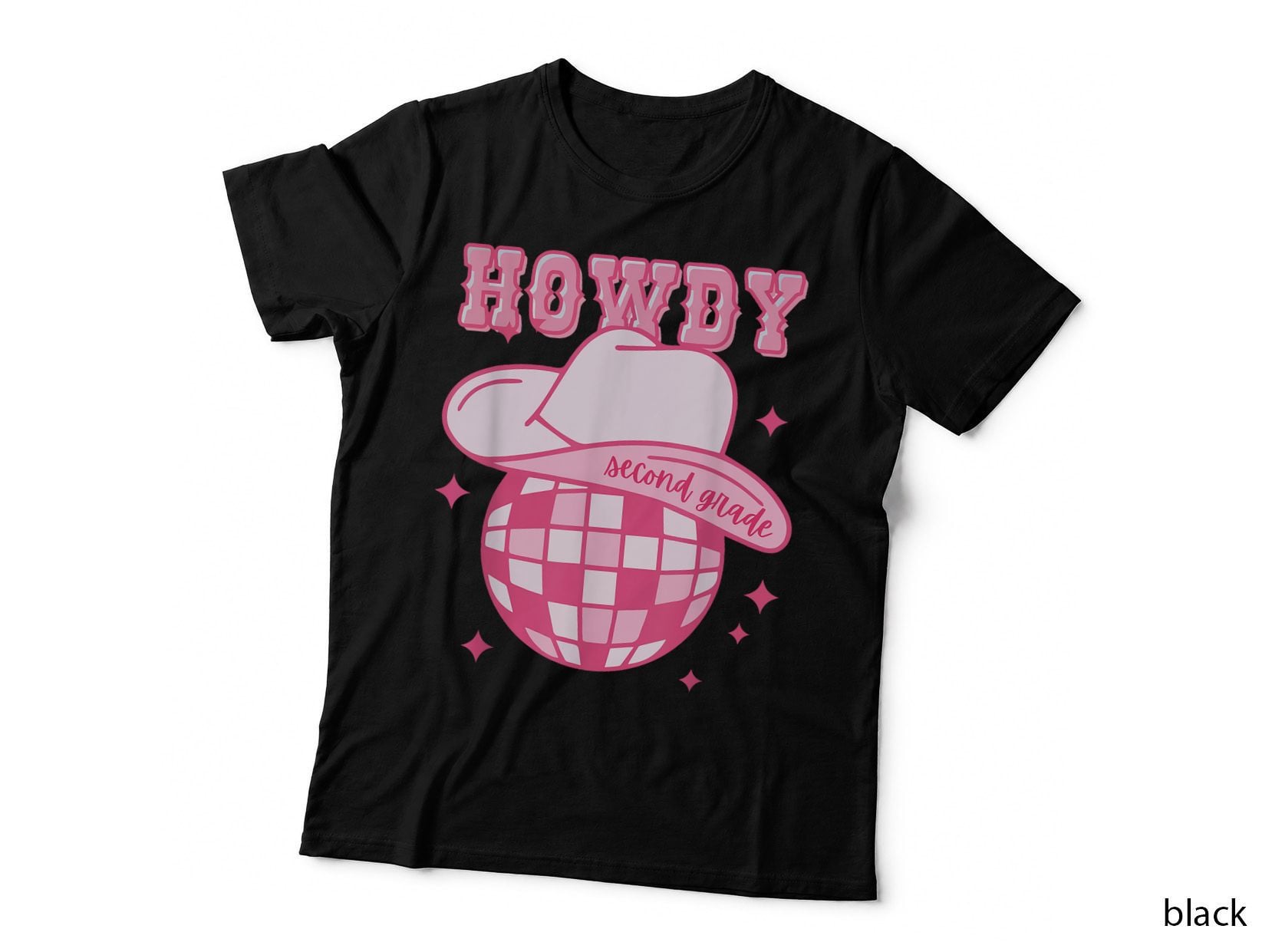 Howdy Second Grade Disco Cowboy Back to School Teacher T-Shirt