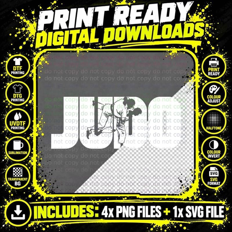 Judo Martial Arts Instructor Teacher Gift T-Shirt Png SVG Digital Bundle