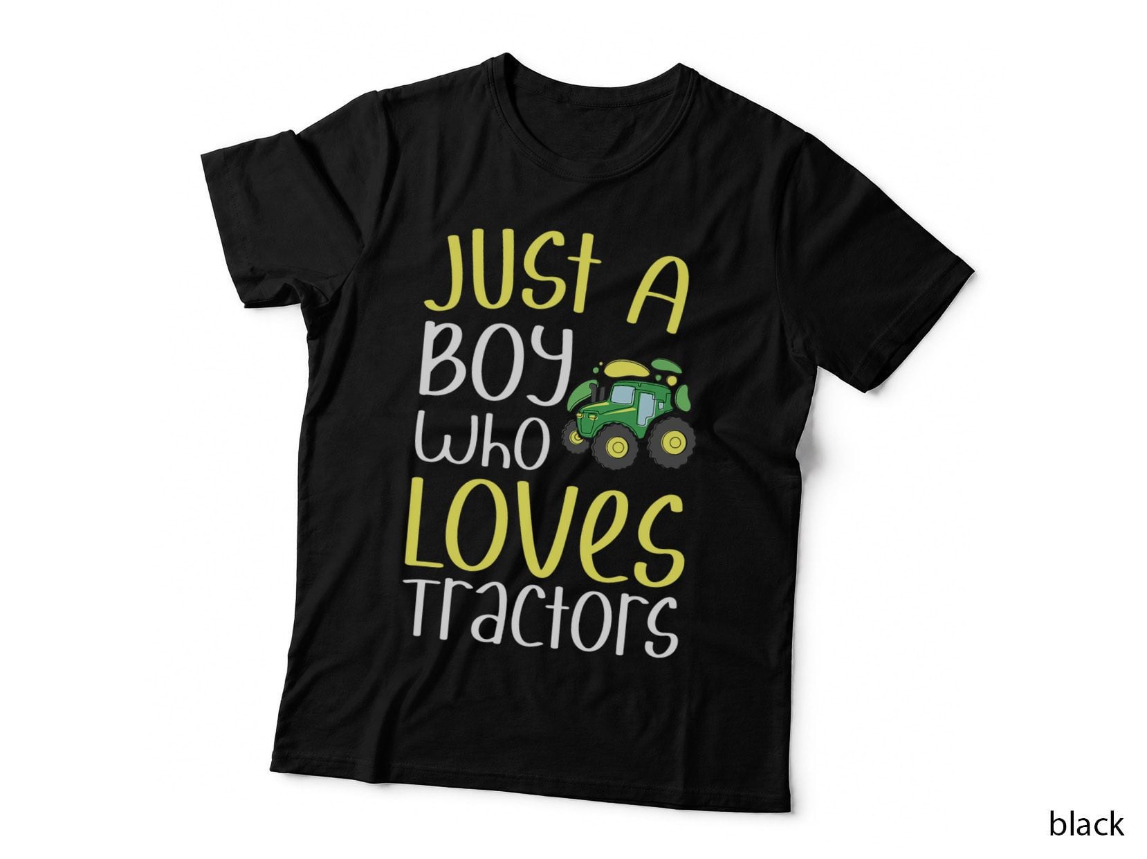 Just a Boy Who Loves Tractors Farming Farmer Kid Boys T-Shirt