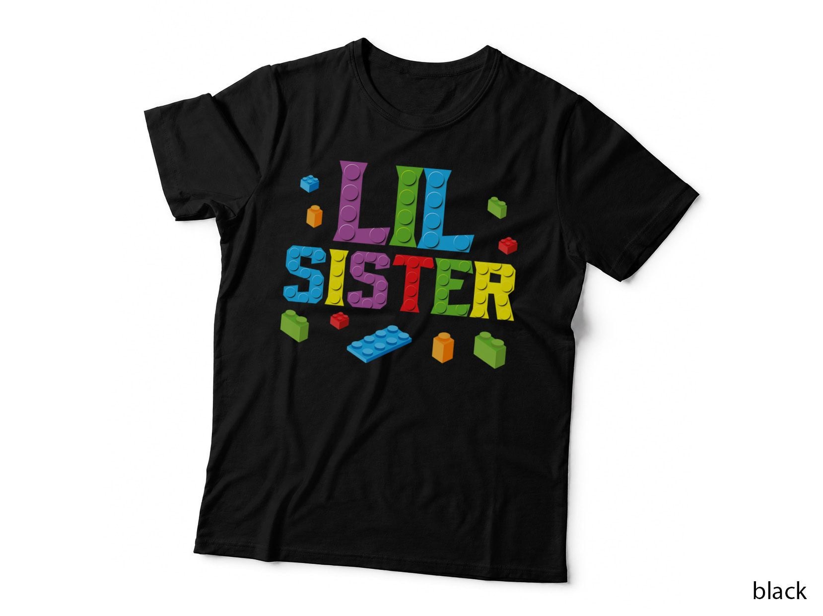Lil Sister Master Builder Building Bricks Blocks Family Set T-Shirt
