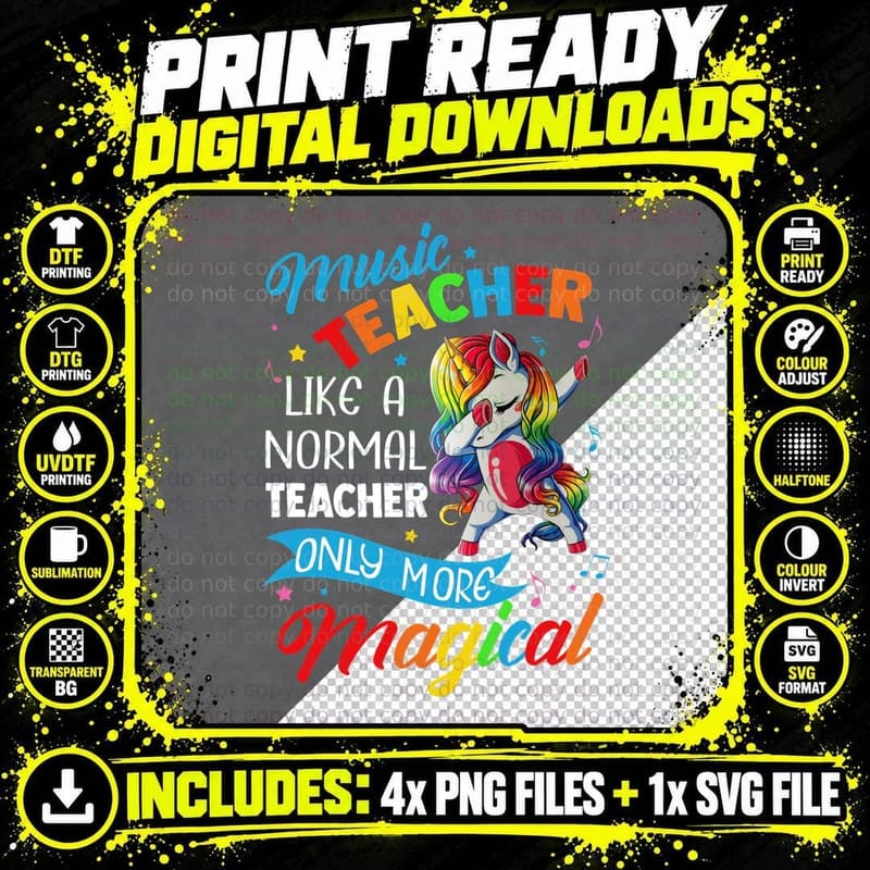 Magical Music Teacher T-Shirt, Whimsical Art Png SVG Digital Bundle