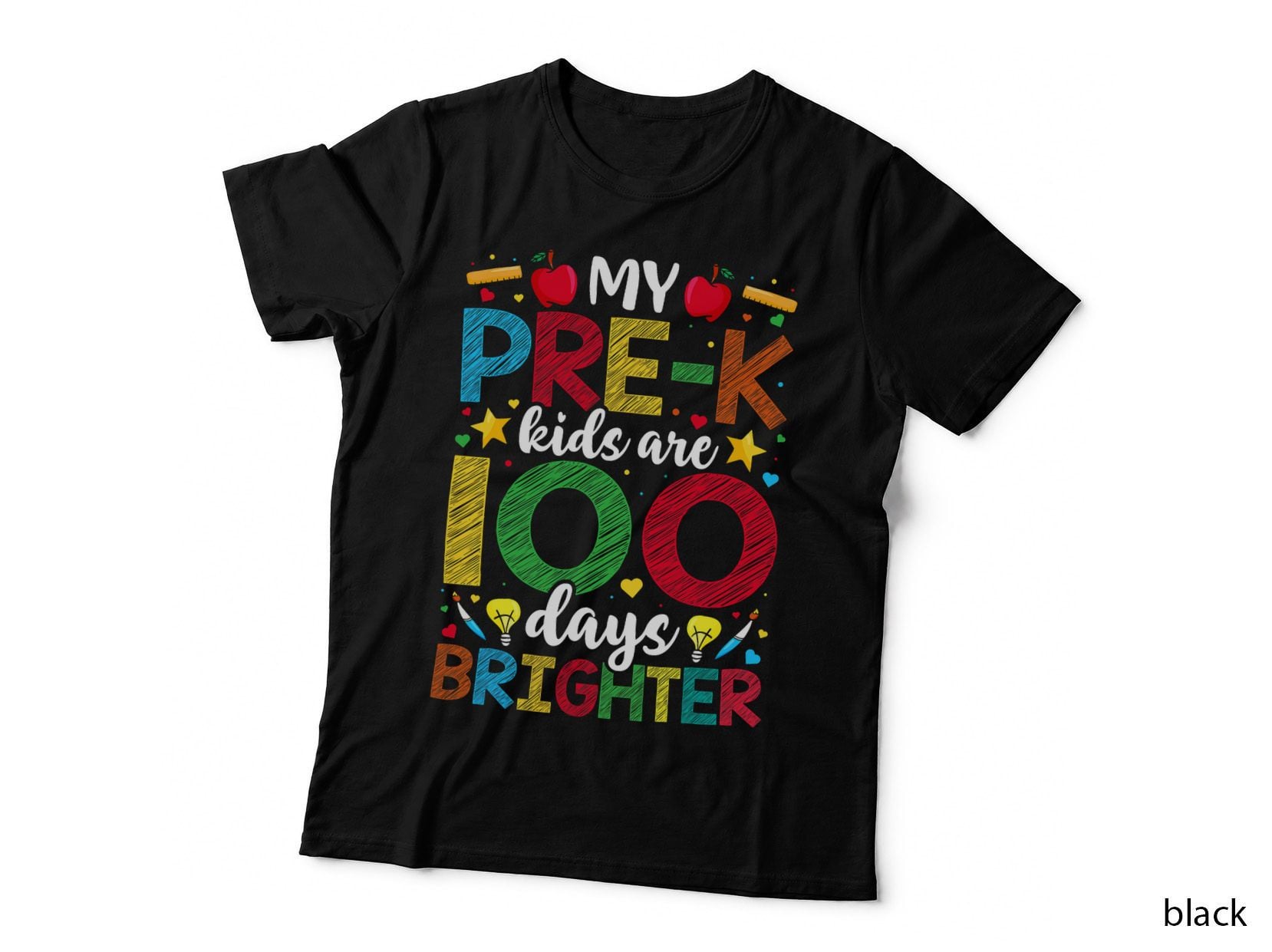 My Pre- K Kids Are 100 Days Brighter Teacher Kids Novelty T-Shirt