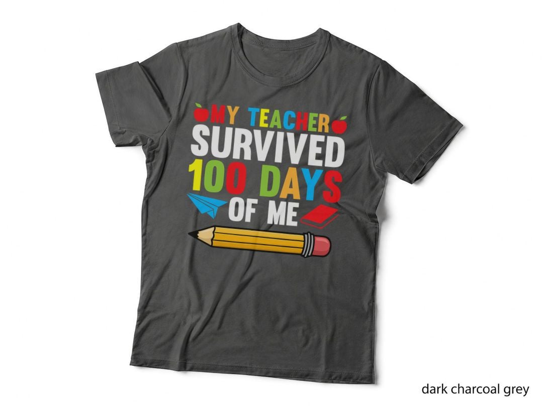 My Teacher Survived 100 Days T-Shirt, Back to School, Teacher Appreciation