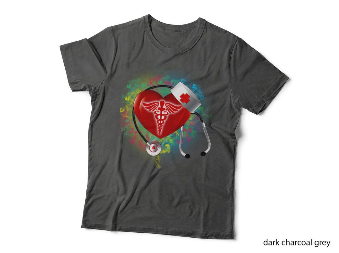 Nurse Heart Stethoscope T-Shirt, Medical Health Care