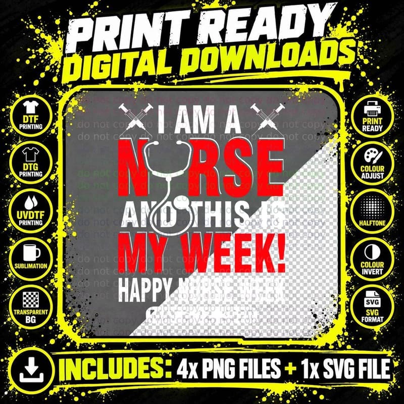 Nurse Week T-Shirt, Patriotic Theme, Nurse Appreciation Png SVG Digital Bundle