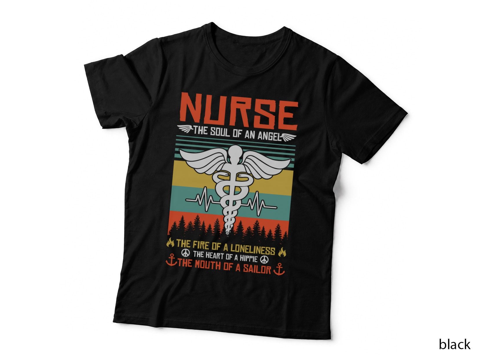 Nurse the Fire of a Loneliness, Vintage Retro, Nurse Apparel T-Shirt