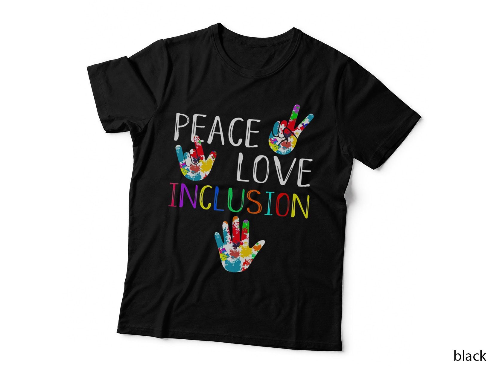 Peace Love Inclusion SPED Squad Special Ed Teacher Gift T-Shirt