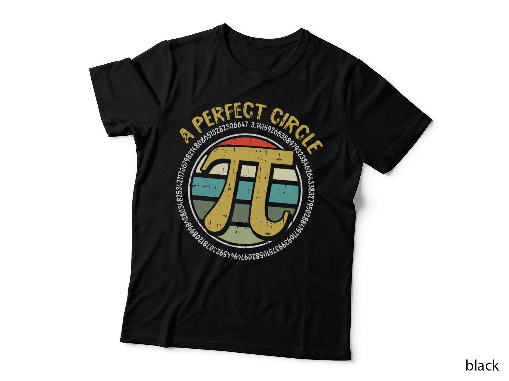 Perfect Circle Pi Day Retro Math Symbols Number Teacher Gift T-Shirt