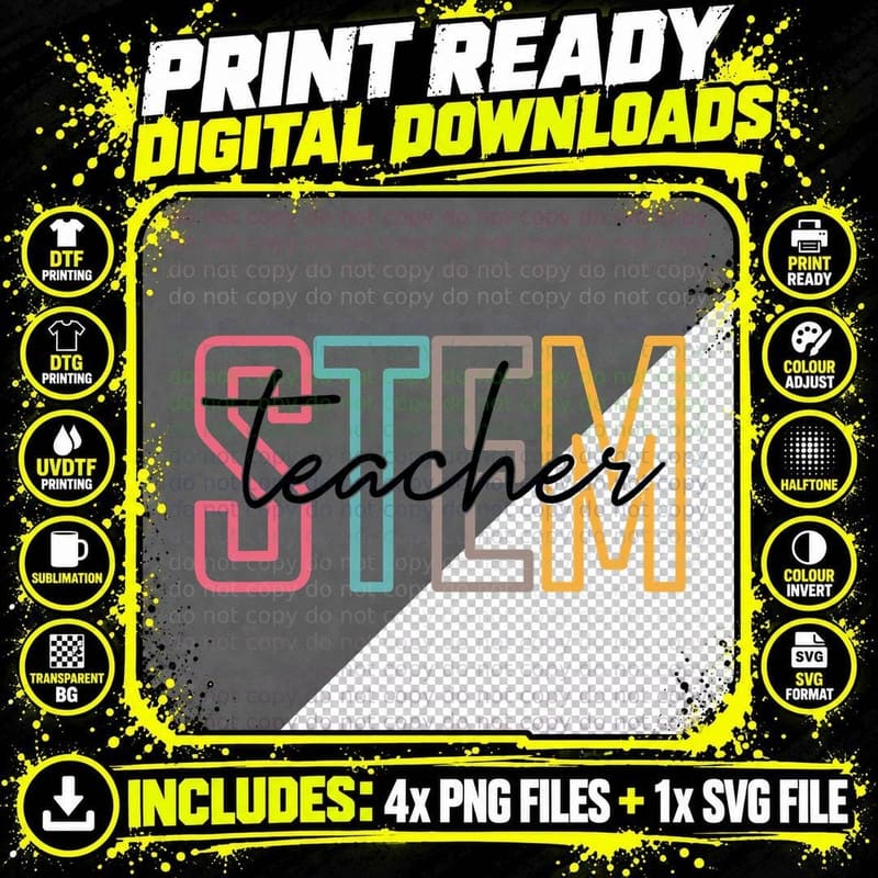 Pjmk Stem Teacher Science Technology Teacher Back to Png SVG Digital Bundle