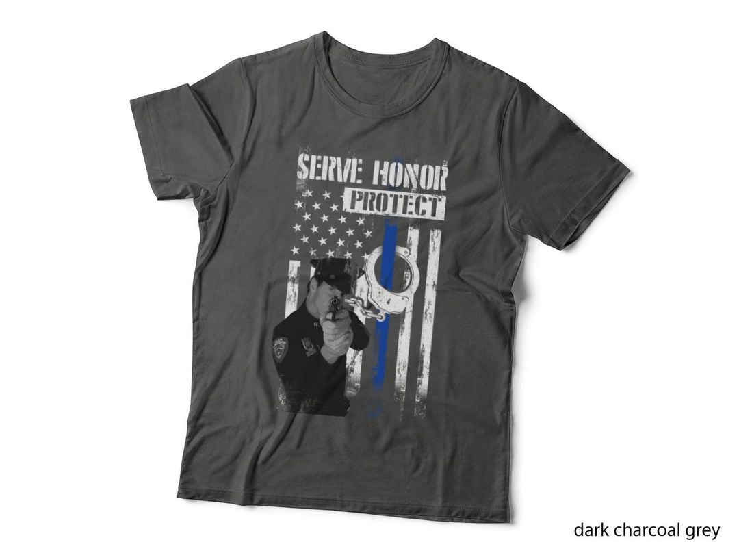 Police Officer Honor Protect T-Shirt, Patriotic Apparel, Honor Guard Design