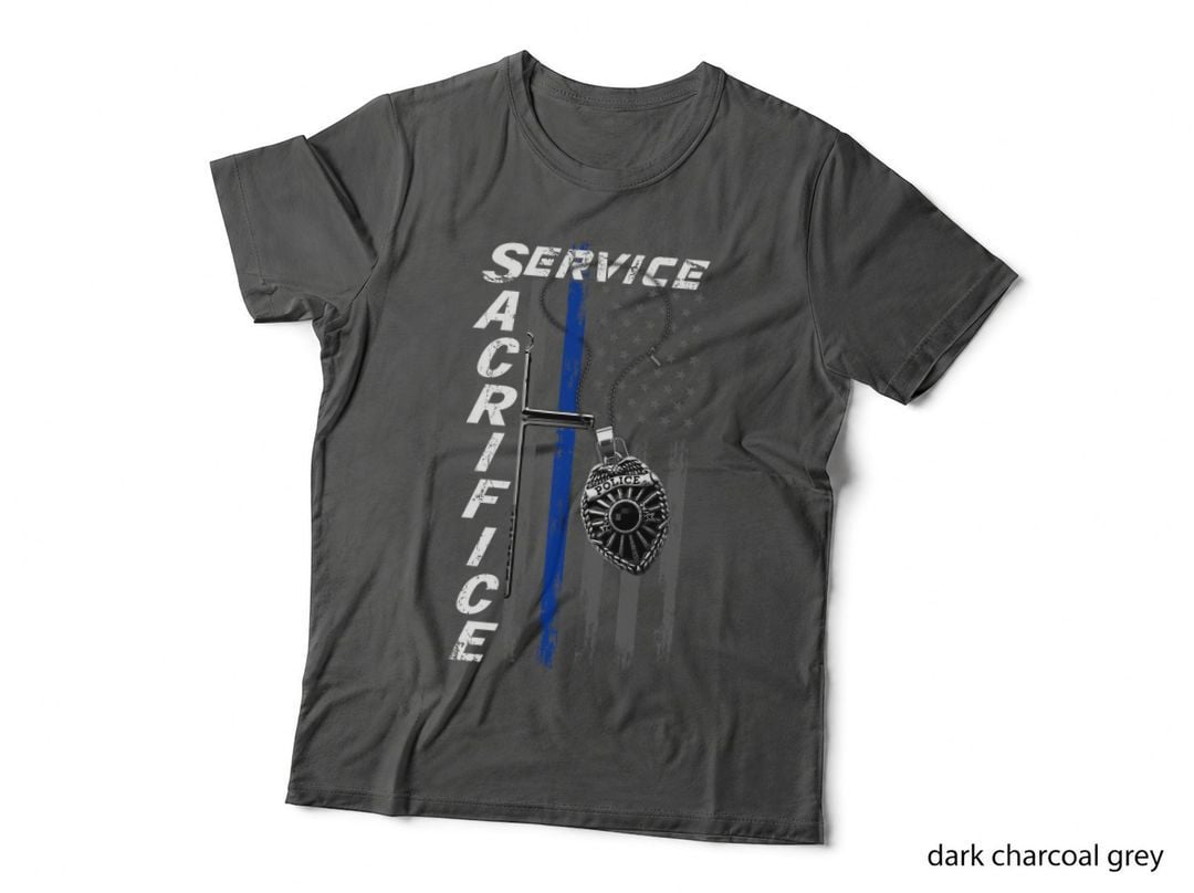 Police Thin Blue Line T-Shirt, Patriotic Apparel, Law Enforcement Support