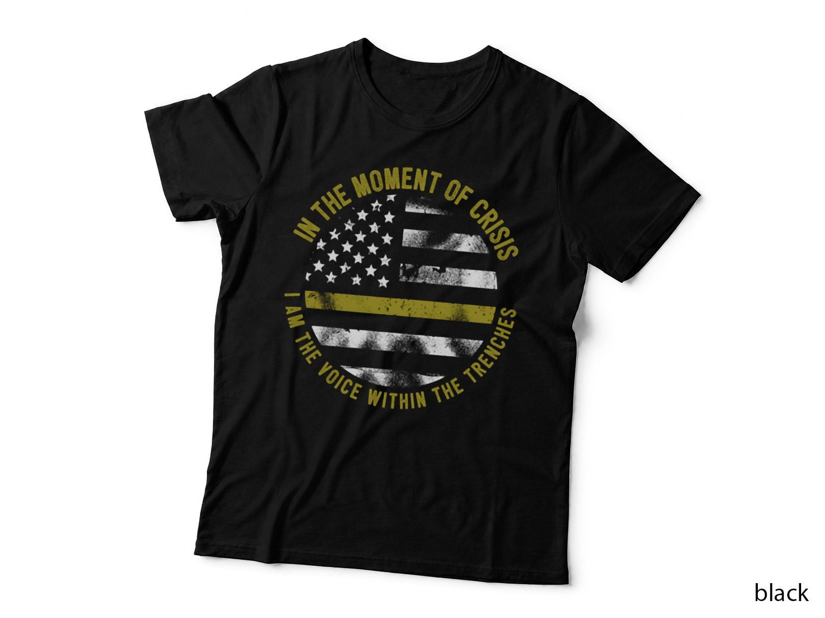 Police and Fire Dispatcher Thin Gold Line Hoodie T-Shirt