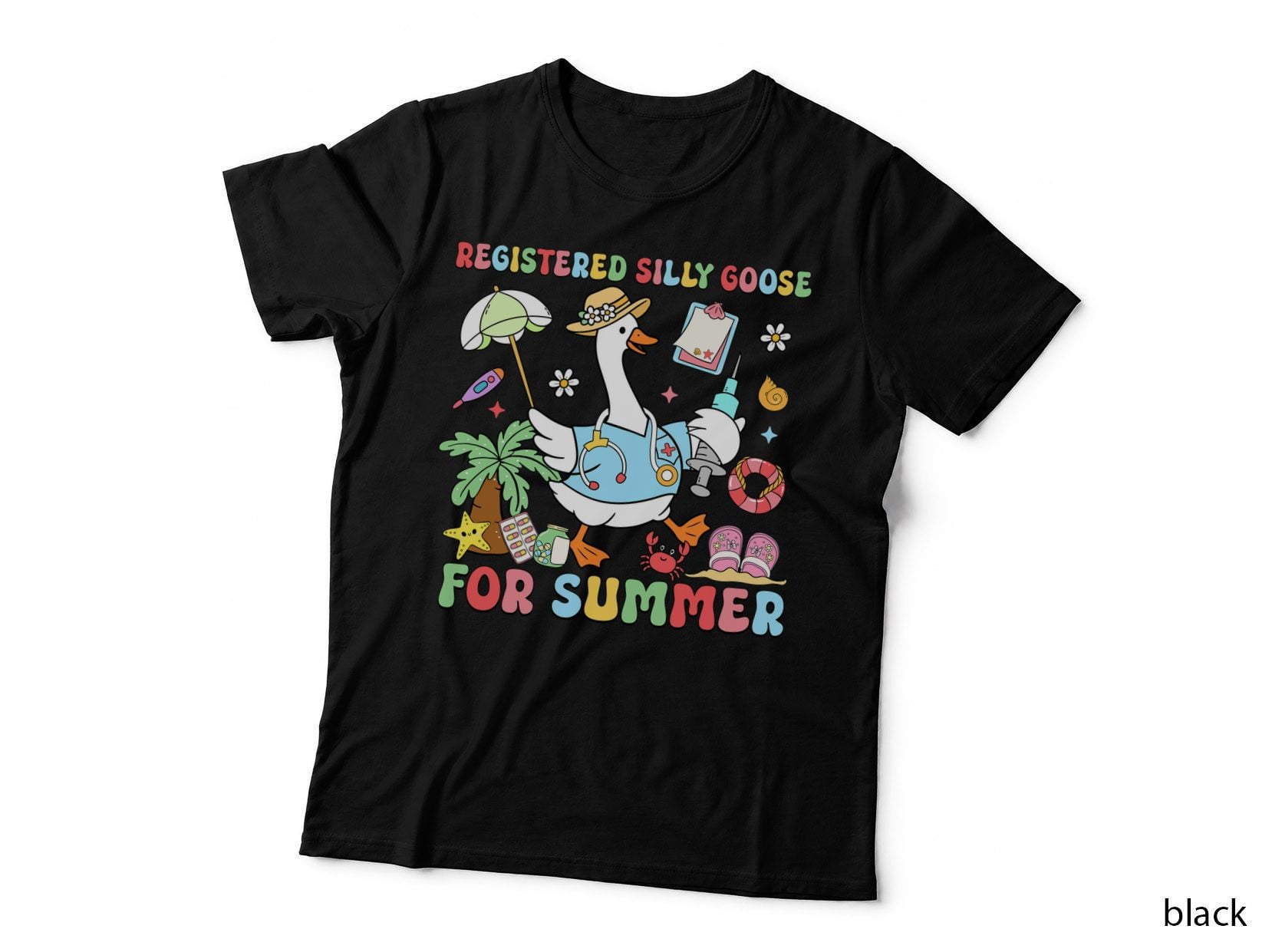 Registered Silly Goose for Summer Nurse Beach Vacation Gift T-Shirt