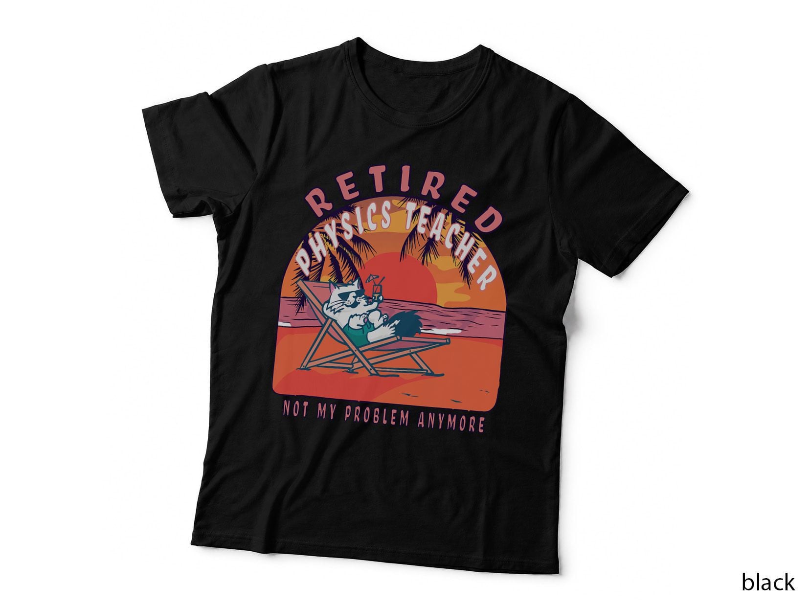 Retired Physics Teacher Funny Vintage Retirement T-Shirt