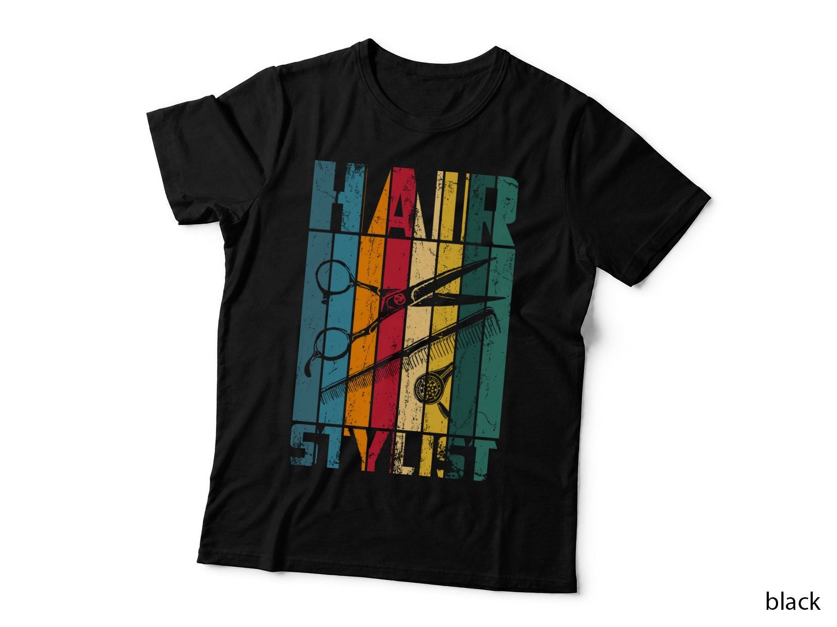 Retro Hair Stylist T-Shirt, Vintage Barber Shop, Hairdresser Gift