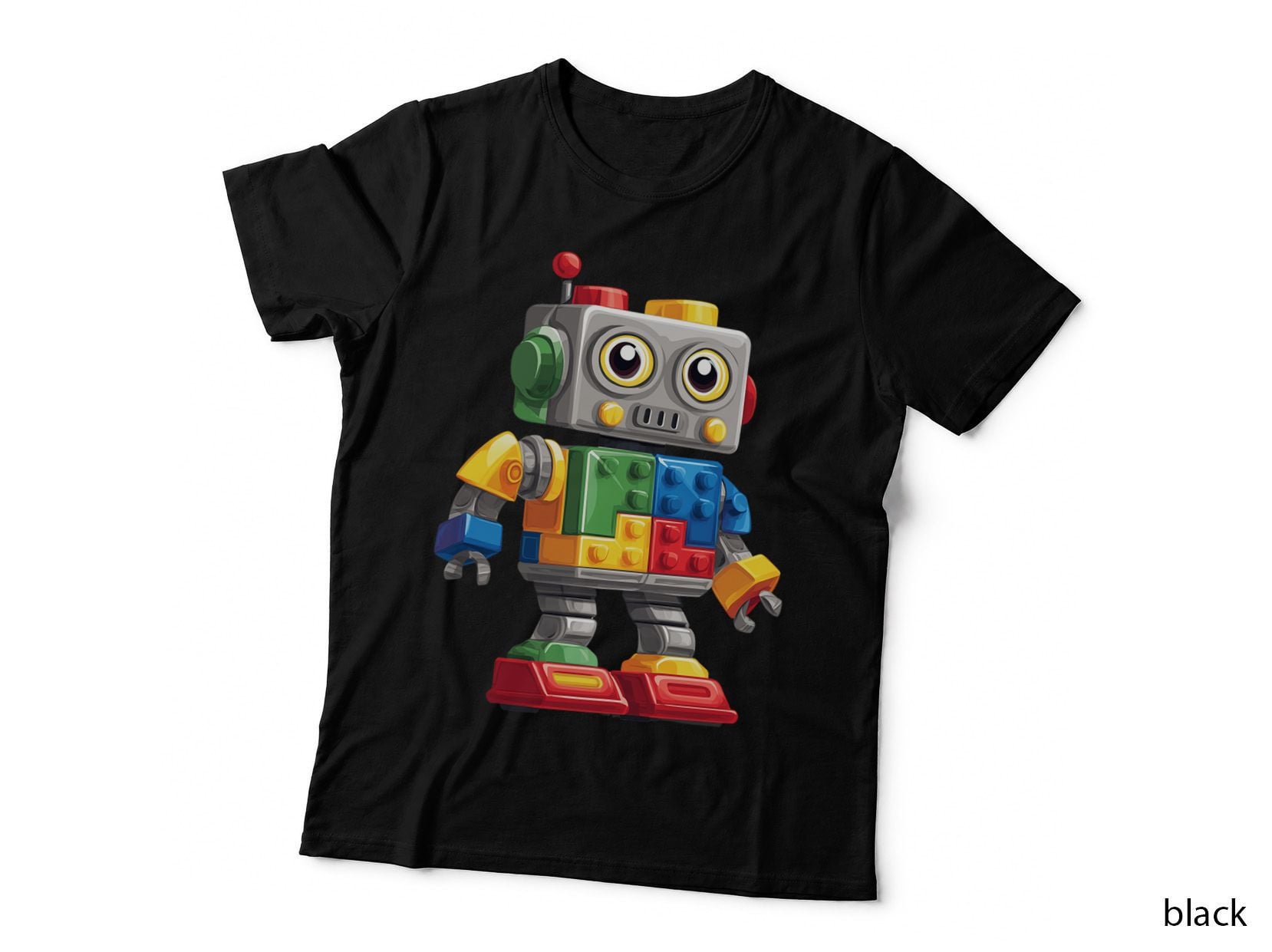Robot Blocks Building Bricks Toy Builder Kids Gift Idea T-Shirt