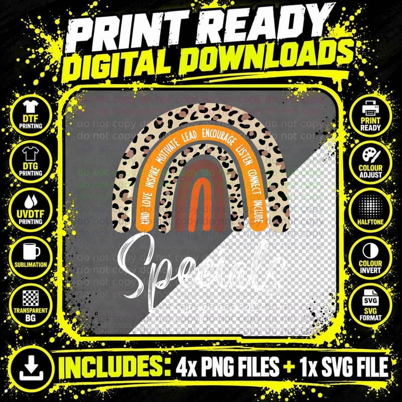 Specialist Squad Specials Teacher Professional Para Crew Png SVG Digital Bundle