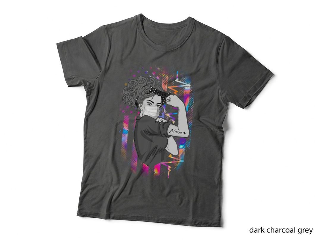 Strong Nurse T-Shirt, Bold Feminine Art, Nurse Pride