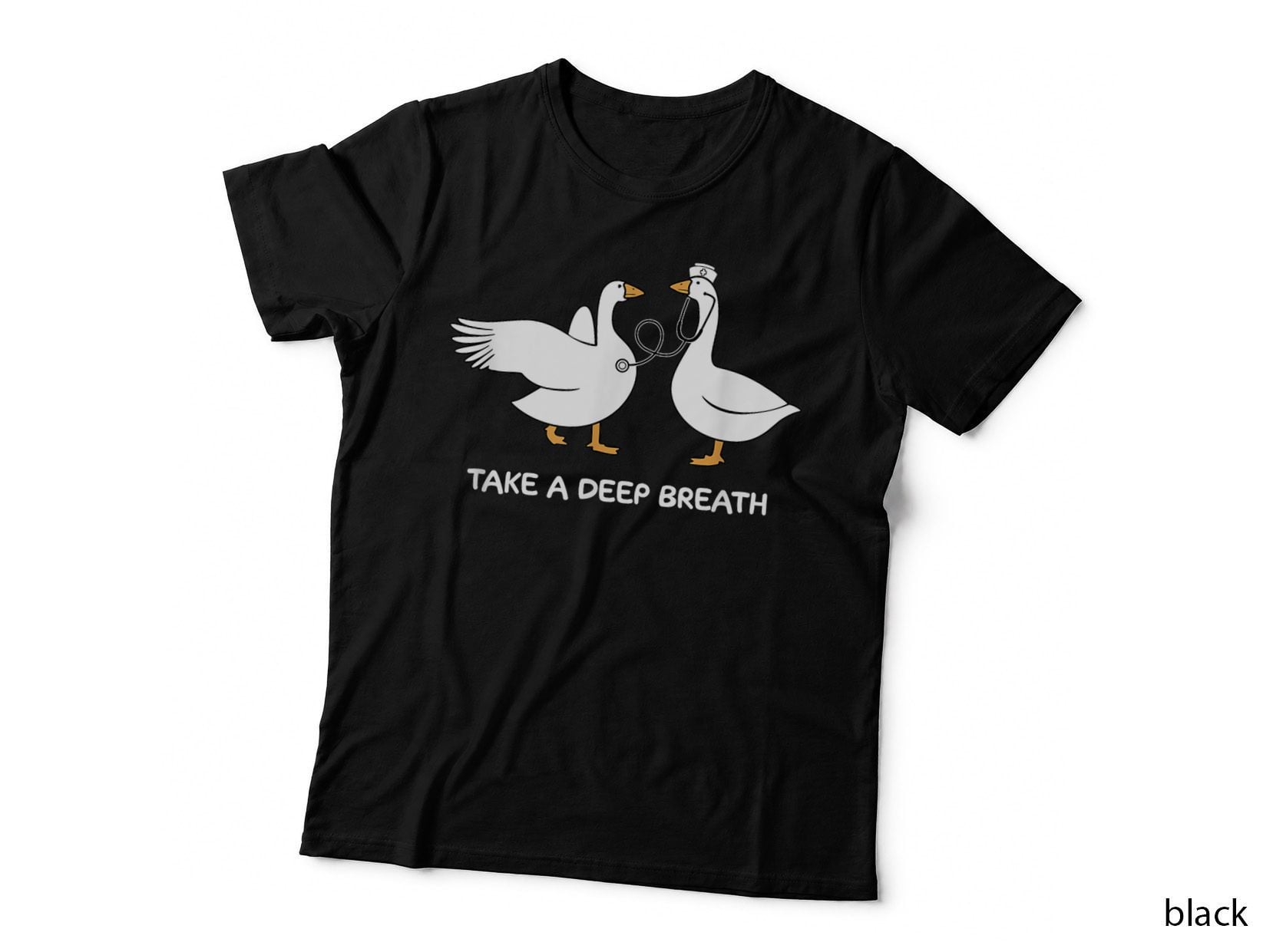 Take a Deep Breath Funny Nurse Goose Stethoscope Medical Humor T-Shirt