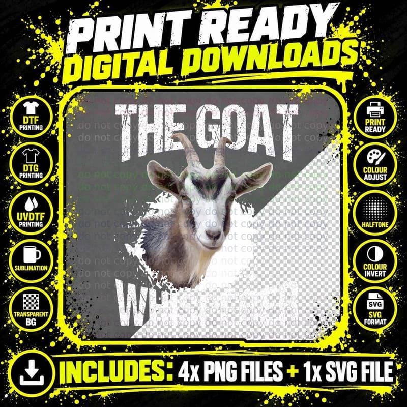 The Goat Whisperer Funny Goat Lover Farmer Gift T-Shirt Png SVG Digital Bundle